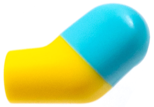 Arm, Left with Molded Medium Azure Short Sleeve  Pattern