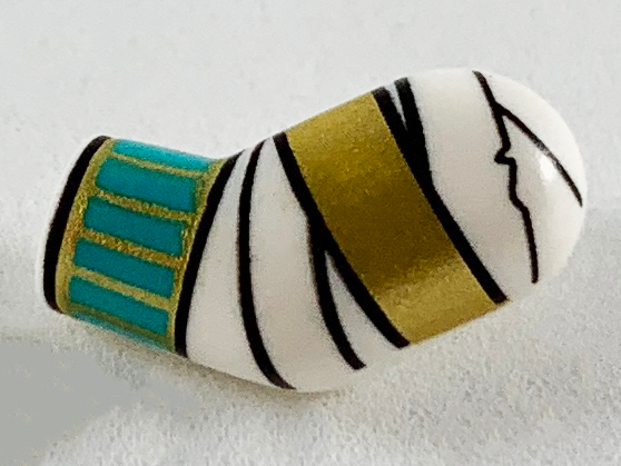 Arm, Left with Wrappings, Gold and Dark Turquoise Bracelets Pattern
