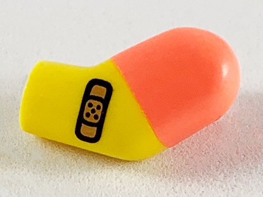 Arm, Left with Molded Coral Short Sleeve and Printed Bandage Pattern