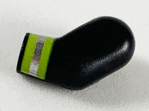 Arm, Left with Lime and Silver Reflective Stripes Pattern