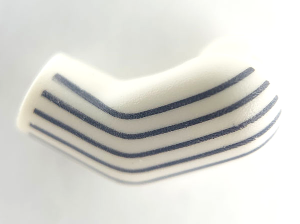 Arm, Left with 6 Dark Bluish Gray Pinstripes Pattern