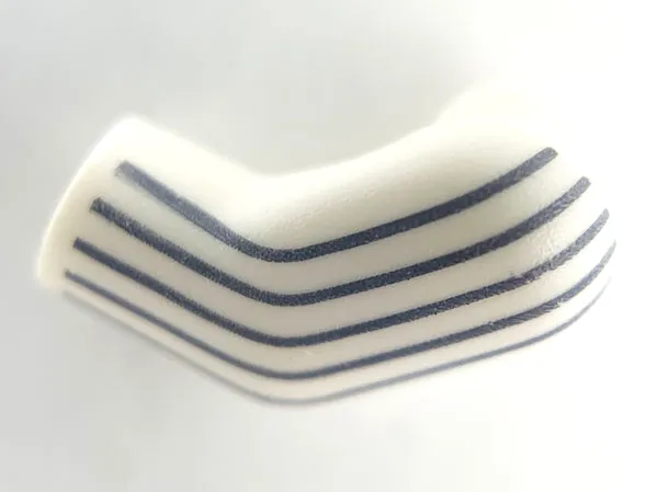 Arm, Left with 6 Dark Bluish Gray Pinstripes Pattern