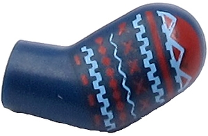 Arm, Left with Medium Blue and Red Lines Pattern