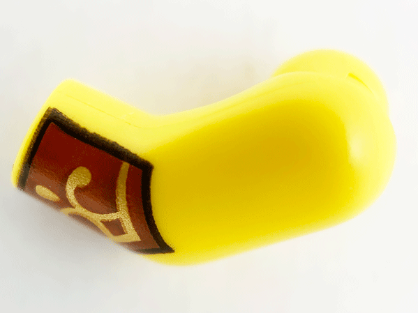 Arm, Left with Reddish Brown and Gold Cuffs Pattern