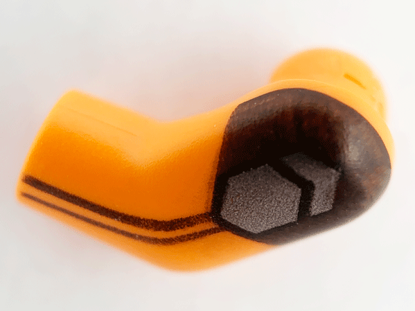 Arm, Left with Black Short Sleeve, Stripes and Pearl Dark Gray Insignia Pattern