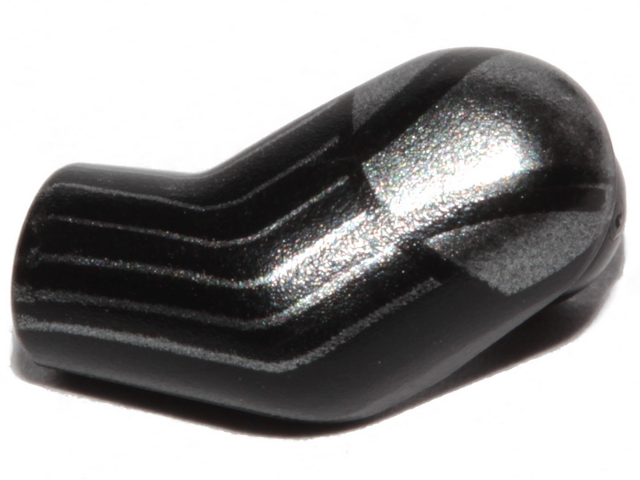 Arm, Left with Dark Silver Armor and Stripes Pattern