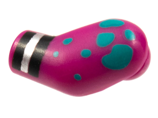 Arm, Left with Cuffs and Dark Turquoise Spots Pattern