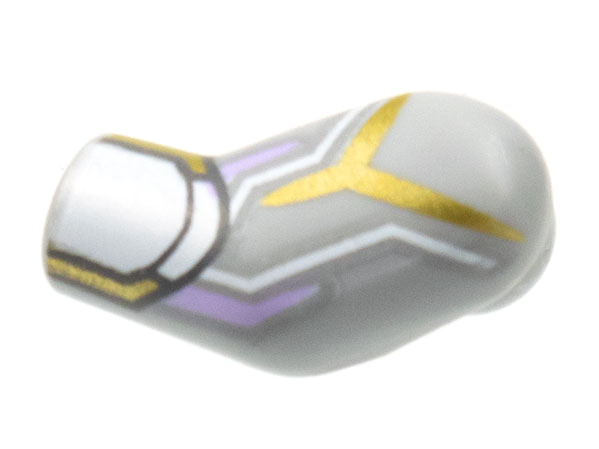 Arm, Left with White Cuff, Gold and Lavender Circuitry Pattern