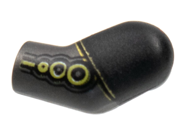 Arm, Left with Black Short Sleeve, Gold Circles Pattern