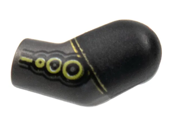 Arm, Left with Black Short Sleeve, Gold Circles Pattern