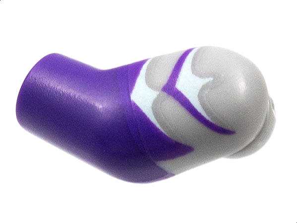 Arm, Left with Light Bluish Gray Short Sleeve, White Chevrons Pattern