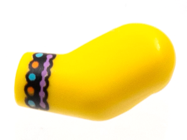 Arm, Left with Black Cuff, Medium Lavender, Medium Azure, and Orange Trim Pattern