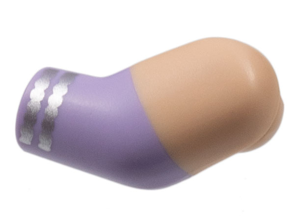 Arm, Left with Light Nougat Short Sleeve, Silver Bracelets Pattern