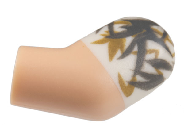 Arm, Left with White Short Sleeve, Floral Pattern