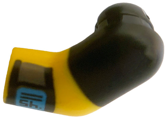 Arm, Left with Black Short Sleeve, Medium Azure Digital Watch Pattern