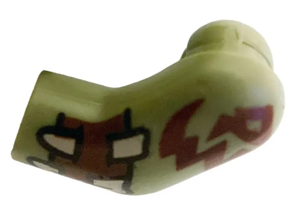 Arm, Left with Reddish Brown Cuff and Zig Zag Tattoos Pattern