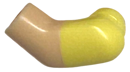 Arm, Left with Molded Bright Light Yellow Short Sleeve  Pattern
