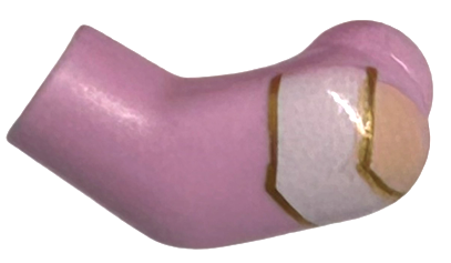 Arm, Left with Light Nougat Shoulder and White Strap with Gold Outline Pattern