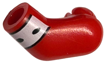 Arm, Left with White Cuff with Black Dots and Outline Pattern