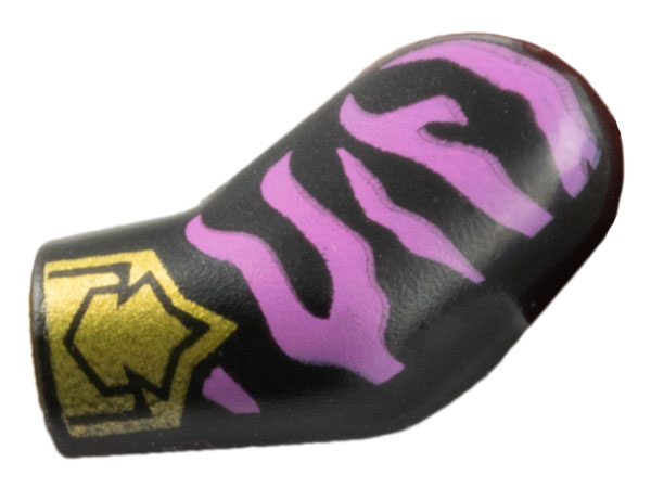 Arm, Left with Dark Pink Animal Stripes and Gold Armor Cuff Pattern