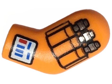 Arm, Left with SW Pilot Pocket, 3 Bullets, Panel with Red and Blue Buttons Pattern