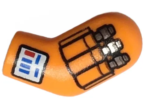 Arm, Left with SW Pilot Pocket, 3 Bullets, Panel with Red and Blue Buttons Pattern