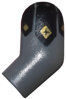 Arm, Left with Black Armor and Gold Diamonds Pattern