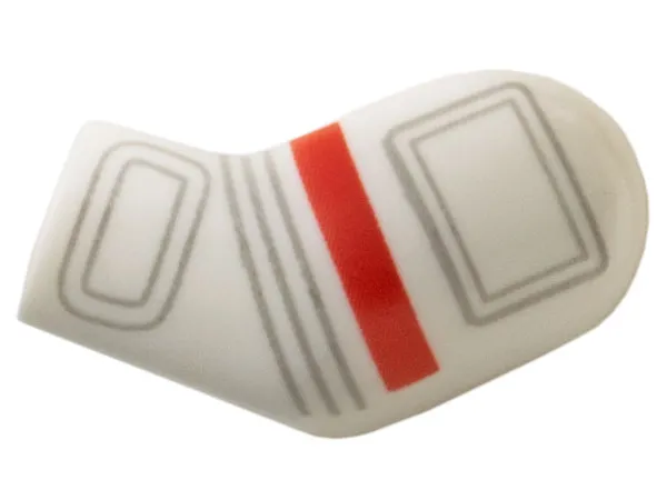 Arm, Left with Astronaut Spacesuit Panels, Red Stripe and 3 Light Bluish Gray Lines Pattern