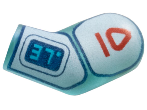 Arm, Left with White Panels with Red Symbol and Medium Azure '37°' on Dark Blue Screen Pattern