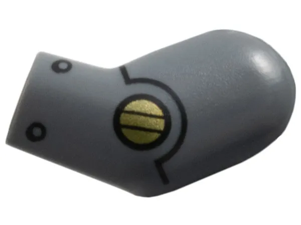 Arm, Left with Gold Circle, Black Rivets and Line with Arc Pattern