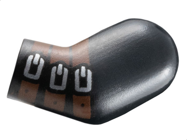 Arm, Left with 3 Reddish Brown Belts and Silver Buckles Pattern