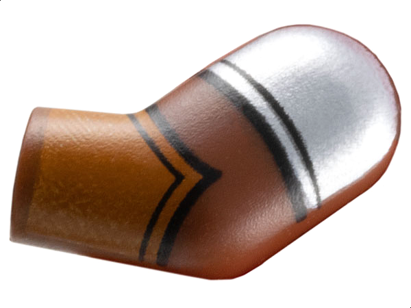 Arm, Left with Silver Armor and Dark Orange Gauntlet Pattern