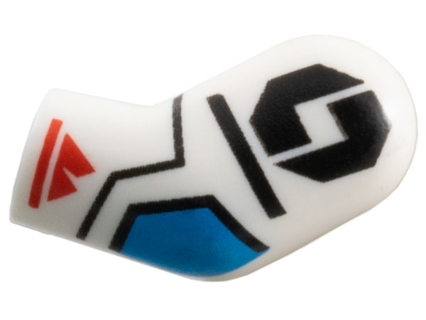 Arm, Left with Black Octagon, Dark Azure Elbow and Red Sport Mountain Logo Pattern