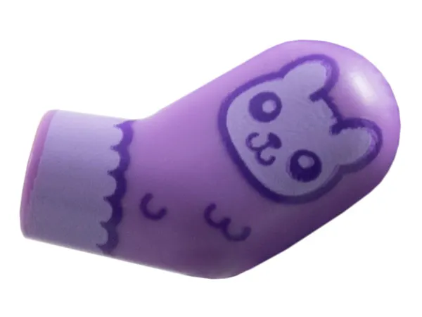Arm, Left with Dark Purple and Lavender Cuff and Rabbit Head Pattern