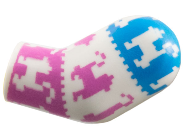 Arm, Left with Cats on Dark Azure and Dark Pink Panels Pattern