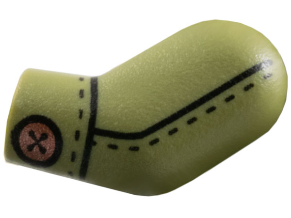 Arm, Left with Black Seams and Stitches and Copper Button Pattern