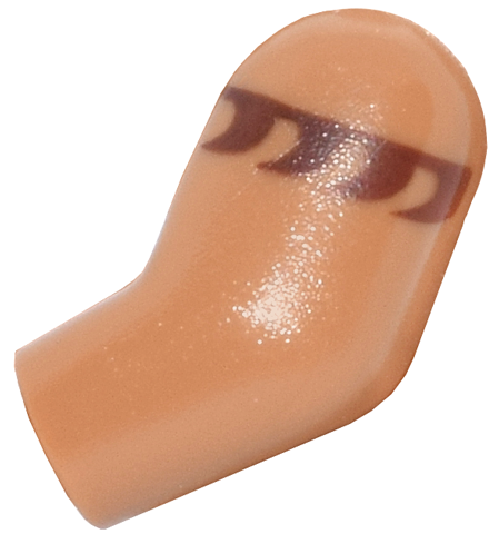 Arm, Left with Reddish Brown Wave Tattoo Pattern