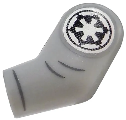 Arm, Left with SW Imperial Logo and Dark Bluish Gray Creases Pattern