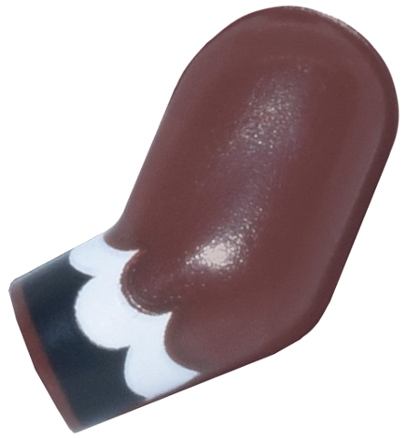 Arm, Left with Black and White Scallop Cuff Pattern