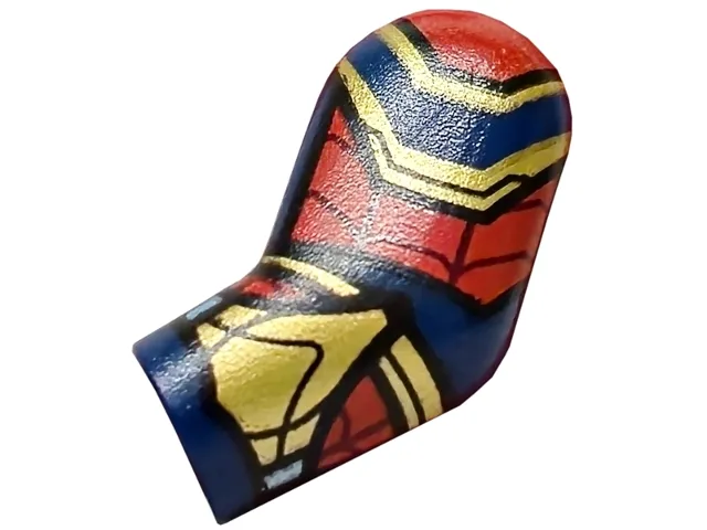 Arm, Left with Gold and Red Armor, Dark Red Webs Pattern