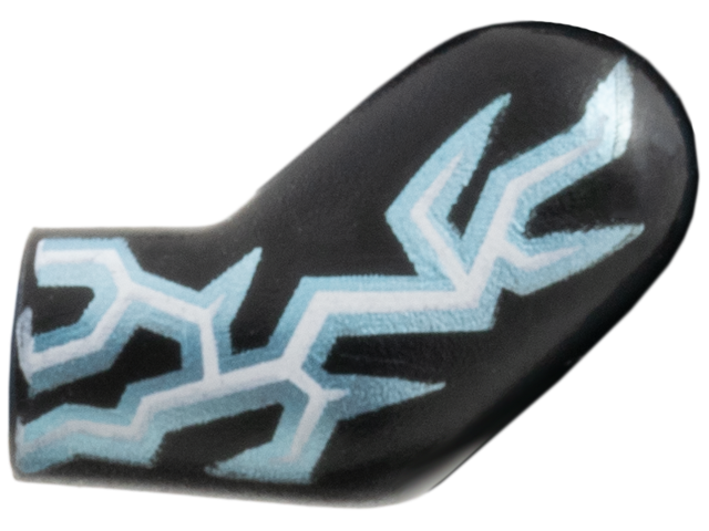 Arm, Left with Metallic Light Blue and White Electricity Pattern