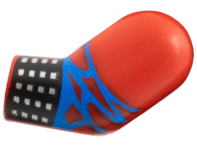 Arm, Left with Blue Zigzags, Black Cuff with Silver Studs Pattern