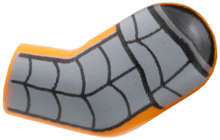 Arm, Left with Dark Bluish Gray Armor and Black Webbing Pattern