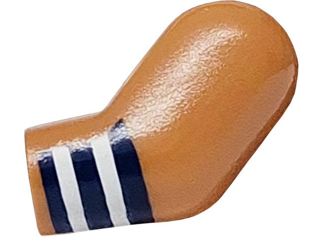Arm, Left with Dark Blue and White Striped Wristband Pattern
