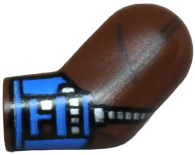 Arm, Left with Blue Gauntlet and Silver Hose Pattern