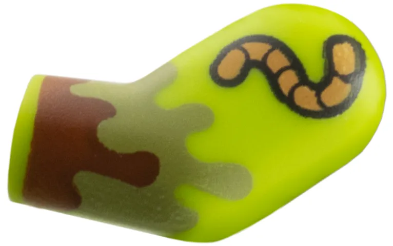Arm, Left with Olive Green and Reddish Brown Mud, Worm Pattern