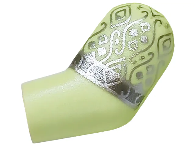 Arm, Left with Silver Filigree and Dark Silver Hem Pattern