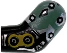 Arm, Left with Silver Armor Plates and Bolts, Sand Green Panel and Yellow Buckle Pattern