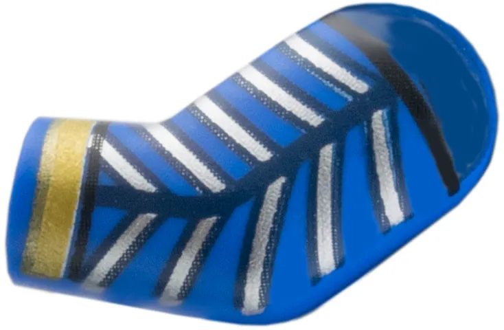 Arm, Left with Dark Blue Shoulder, Silver Chevrons, Gold Cuff Pattern
