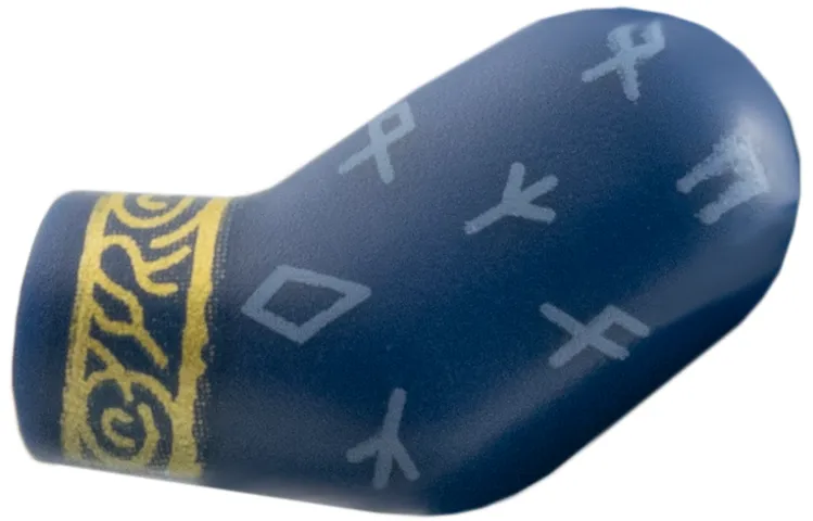 Arm, Left with Sand Blue Runes, Gold Cuff Pattern